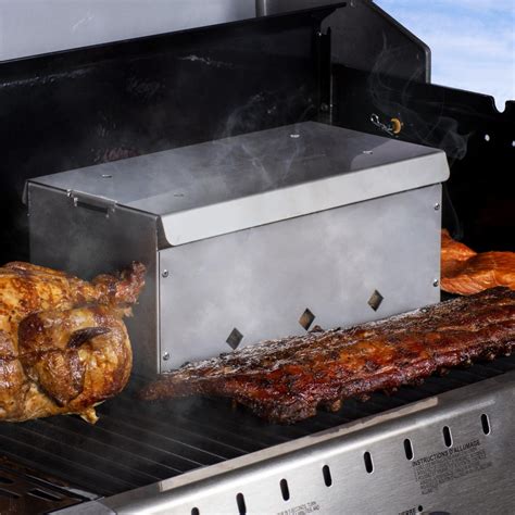 Stainless Steel BBQ Smoker Box for Grilling Barbecue 